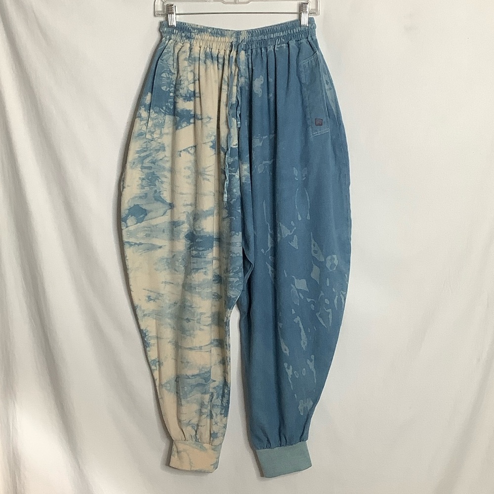 Free Size Cotton Blend Harem Pants Tie Dye Colorblock Hippie Bohemian Festival